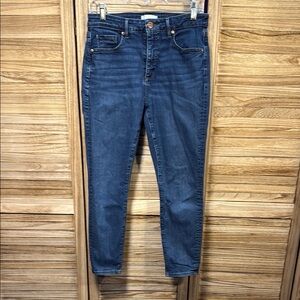 LOFT Blue Skinny Jeans with High-Rise and Stretch Size 30/10